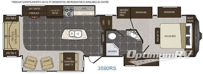 2016 Keystone alpine 3590RS Floorplan Photo