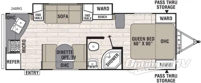 2017 Coachmen Freedom Express 246RKS Floorplan Photo