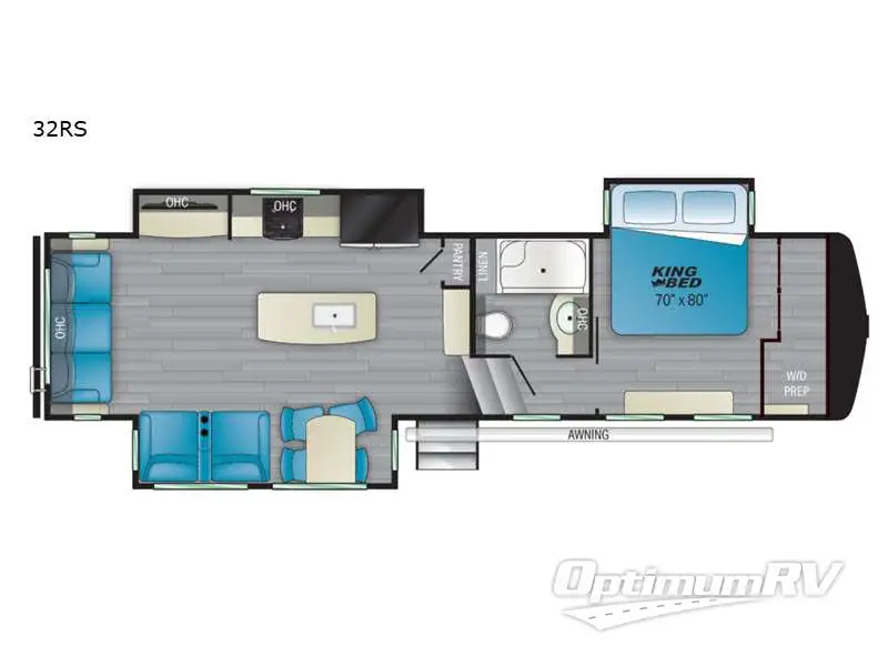 2022 Heartland Bighorn Traveler 32RS RV Floorplan Photo