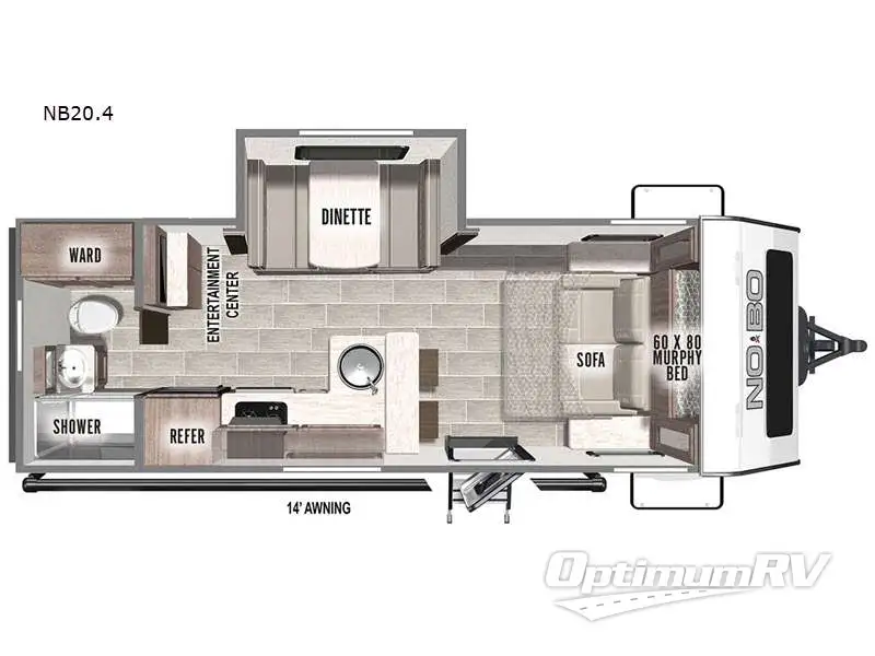 2022 Forest River No Boundaries NB20.4 Floorplan Photo