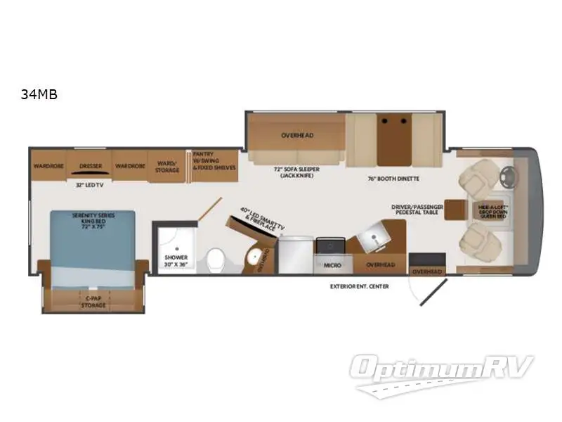 2022 Fleetwood Fortis 34MB Floorplan Photo