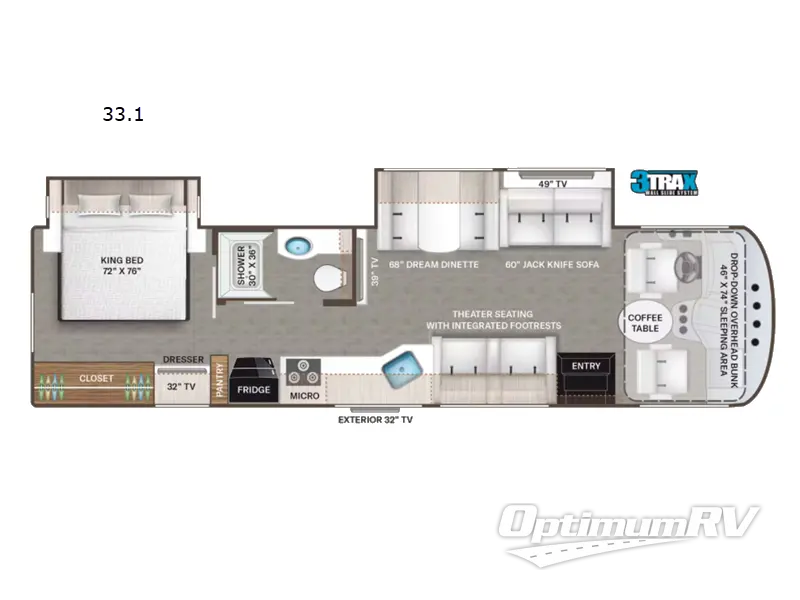 2022 Thor ACE 33.1 Floorplan Photo