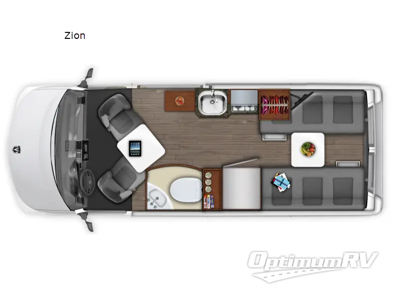 2021 Roadtrek Roadtrek Zion RV Floorplan Photo