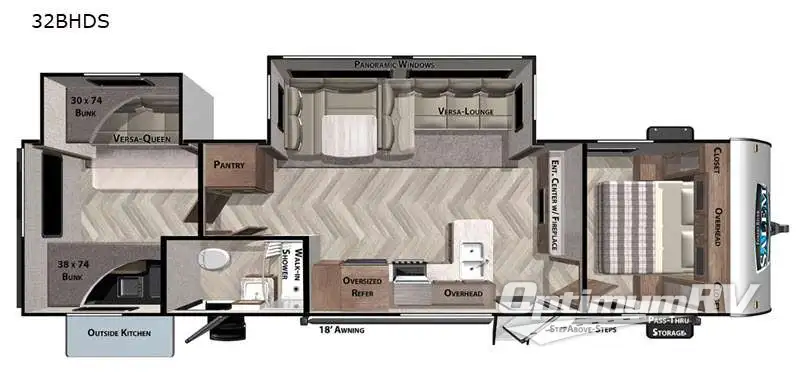 2021 Forest River Salem 32BHDS Floorplan Photo