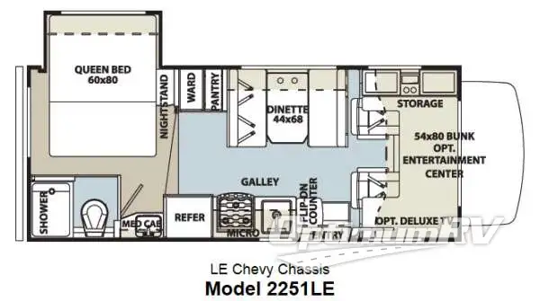 2014 Forest River Forester LE 2251 Chevy Floorplan Photo