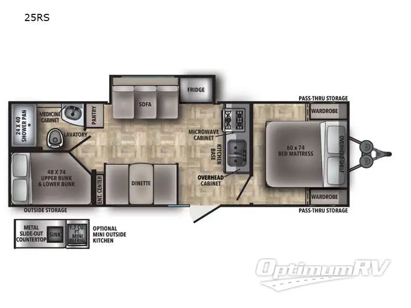 2022 Shasta Shasta 25RS RV Floorplan Photo