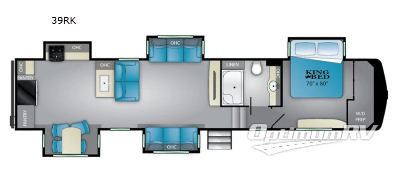 2020 Heartland Bighorn Traveler 39RK Floorplan Photo