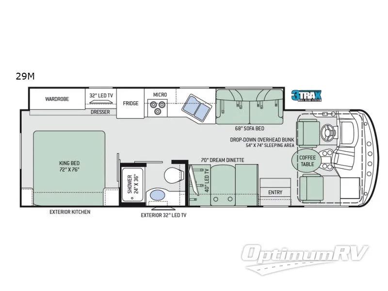 2018 Thor Windsport 29M Floorplan Photo