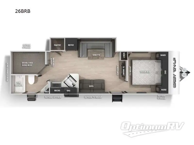2022 Forest River Patriot Edition 26BRB Floorplan Photo