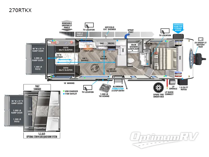 2022 Forest River Salem FSX 270RTKX RV Floorplan Photo