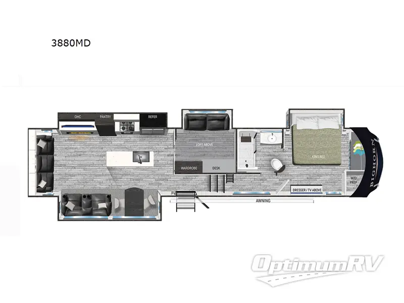 2024 Heartland Bighorn 3880MD RV Floorplan Photo