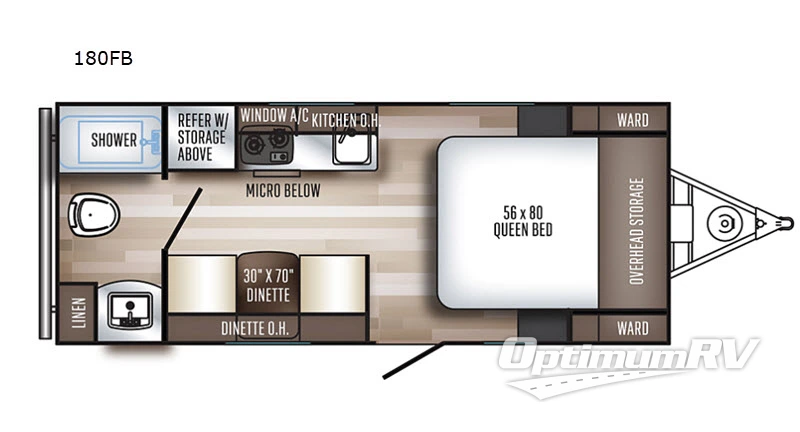 2019 Palomino PaloMini 180FB Floorplan Photo