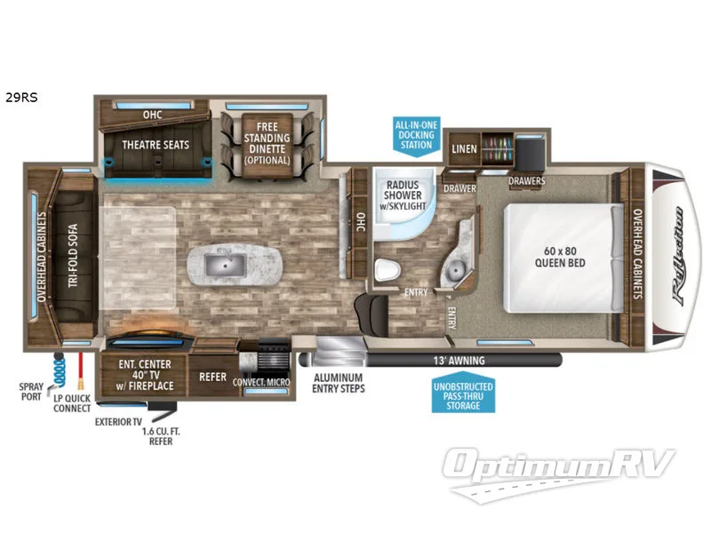 2018 Grand Design Reflection 29RS Floorplan Photo