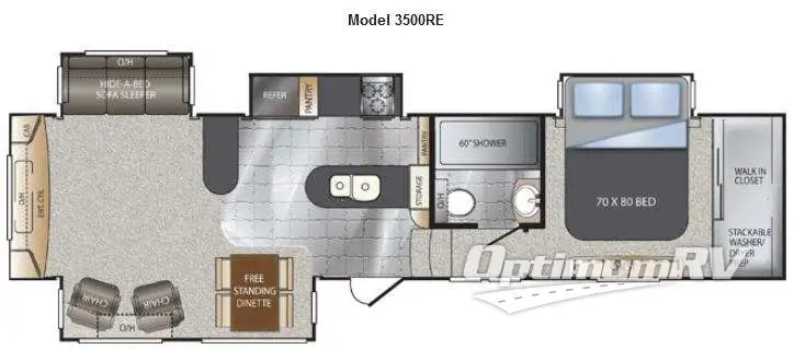 2012 Keystone alpine 3500RE Floorplan Photo