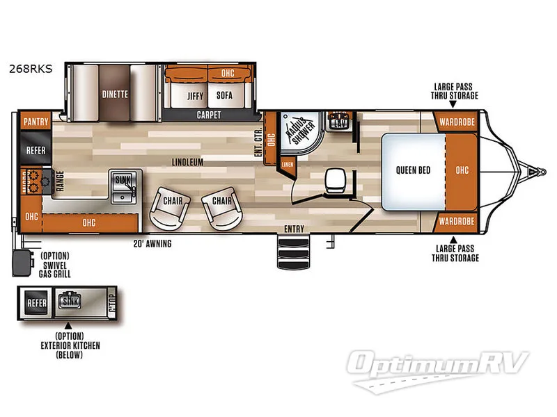2017 Forest River Vibe 268RKS Floorplan Photo