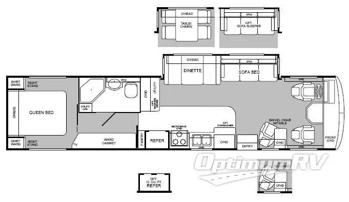 2000 Fleetwood Bounder Diesel 39Z Floorplan Photo