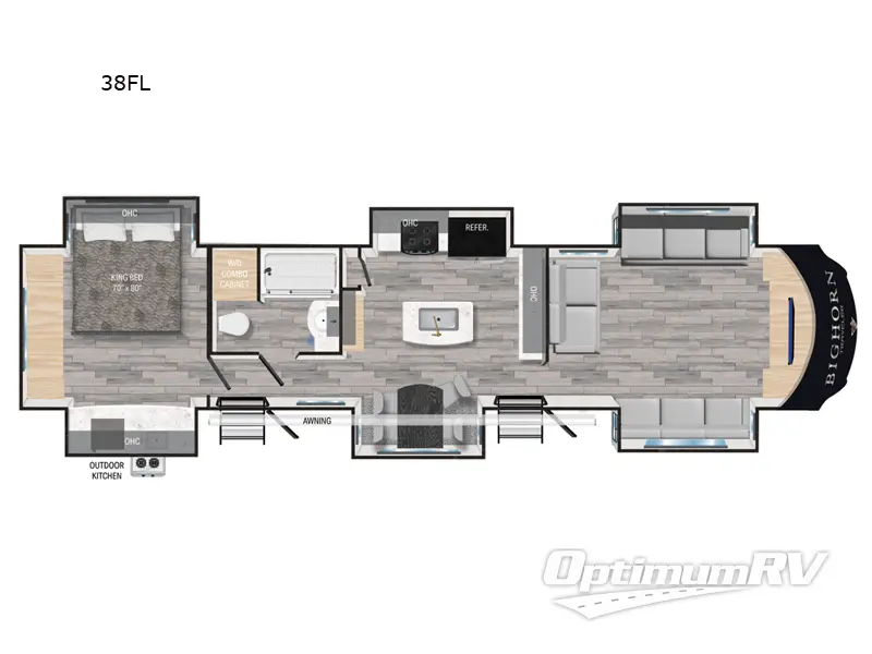 2024 Heartland Bighorn Traveler 38FL Floorplan Photo