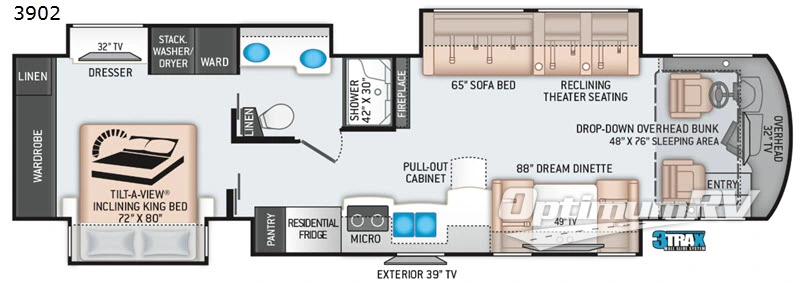 2020 Thor Aria 3902 Floorplan Photo
