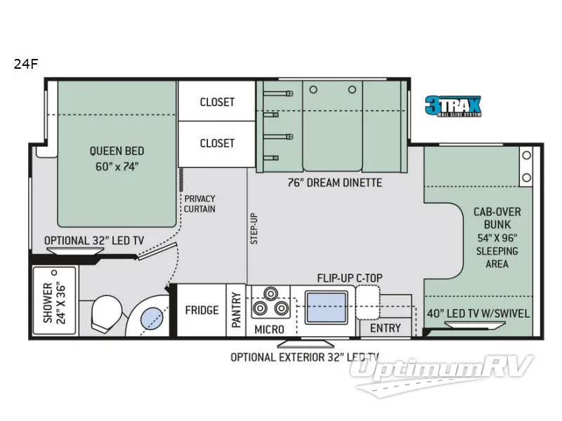 2018 Thor Four Winds 24F Floorplan Photo