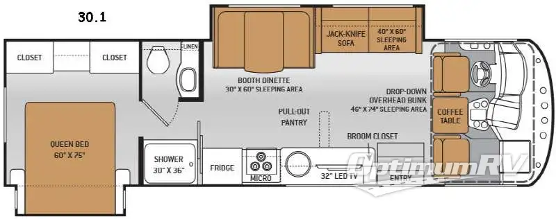 2015 Thor ACE 30.1 Floorplan Photo