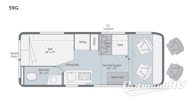2020 Winnebago Travato 59G Floorplan Photo