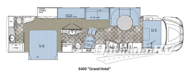 2008 Gulf Stream SuperNova 6400 Floorplan Photo