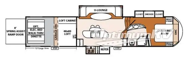 2014 Forest River XLR Thunderbolt 395AMP12 Floorplan Photo