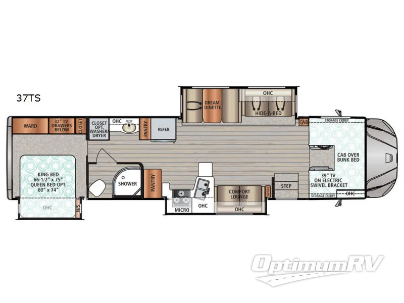 2017 Dynamax FORCE 37TS Floorplan Photo