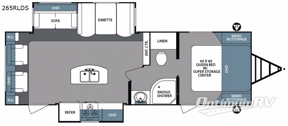 2017 Forest River Surveyor 265RLDS Floorplan Photo