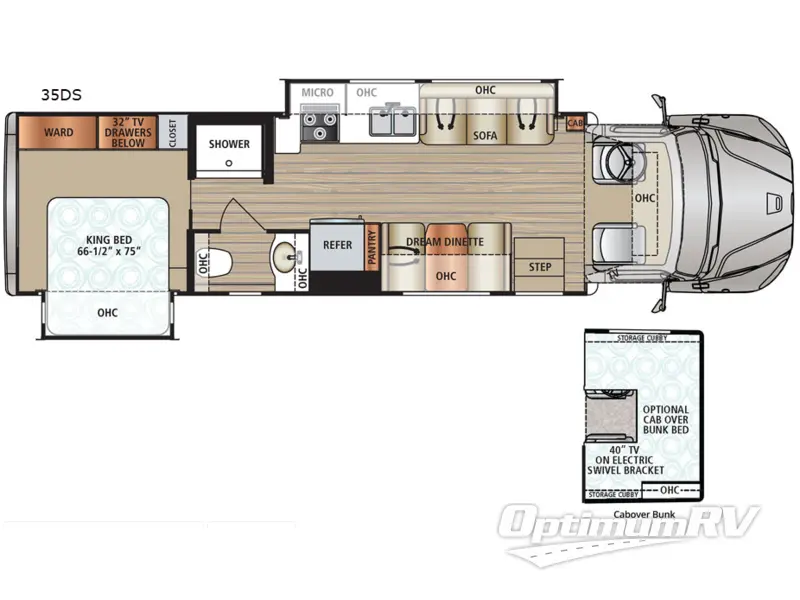 2018 Dynamax DX3 35DS Floorplan Photo