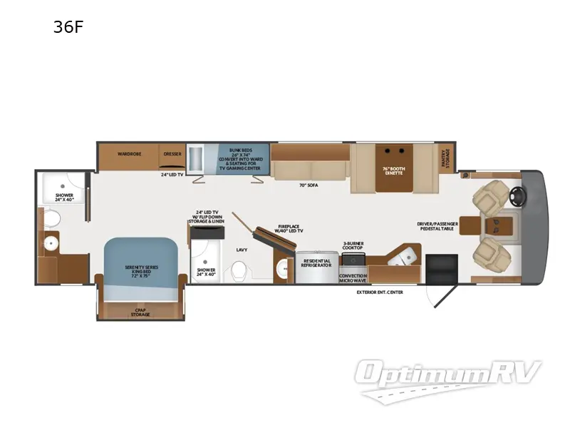 2022 Fleetwood Bounder 36F Floorplan Photo