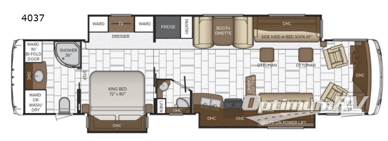 2019 Newmar Ventana 4037 Floorplan Photo