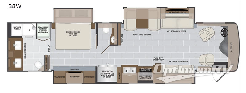 2020 Holiday Rambler Endeavor 38W Floorplan Photo