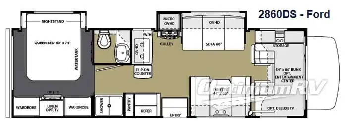 2014 Forest River Sunseeker 2860DS Ford Floorplan Photo