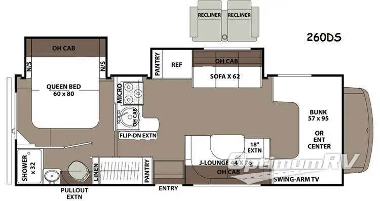 2015 Coachmen Leprechaun 260DS Chevy 4500 Floorplan Photo