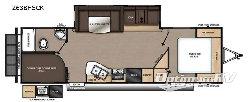 2021 Coachmen Catalina Legacy 263BHSCK Floorplan Photo
