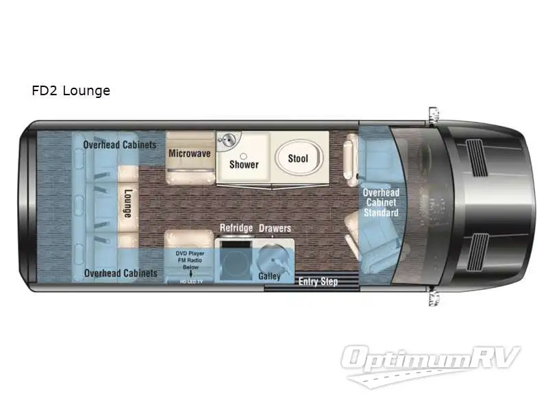 2022 Midwest Automotive Designs Passage 144 FD2 Lounge Floorplan Photo