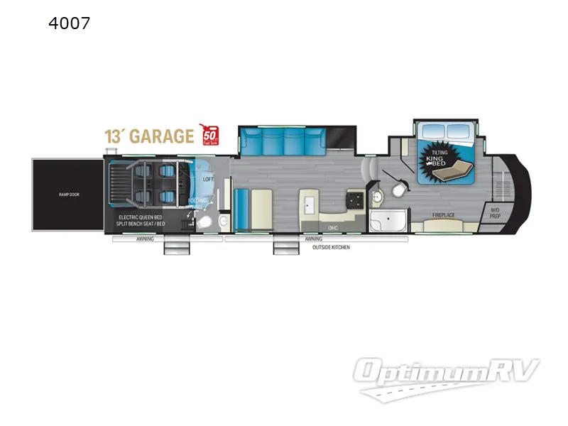 2022 Heartland Cyclone 4007 Floorplan Photo