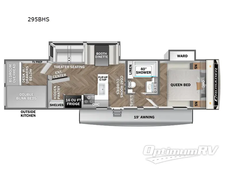2025 Prime Time Crusader 295BHS Floorplan Photo