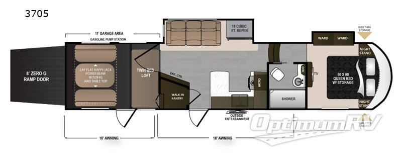 2019 Dutchmen Voltage V3705 Floorplan Photo