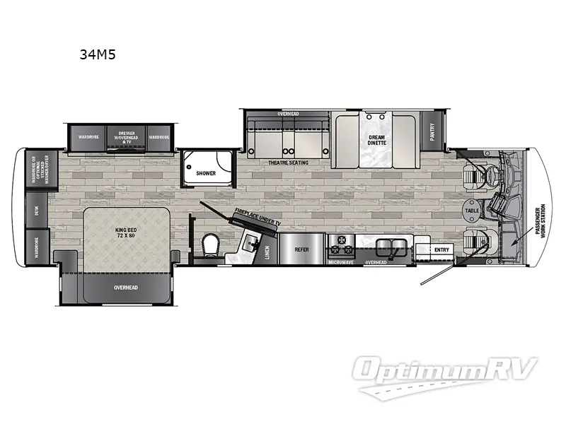2024 Forest River Georgetown 5 Series 34M5 Floorplan Photo