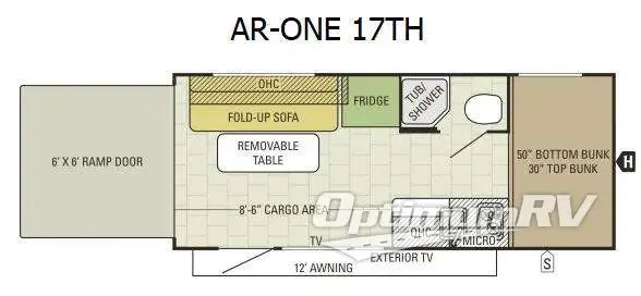 2016 Starcraft AR-ONE 16BH RV Floorplan Photo