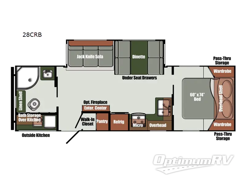 2024 Gulf Stream Gulf Breeze Limited Edition 28CRB RV Floorplan Photo