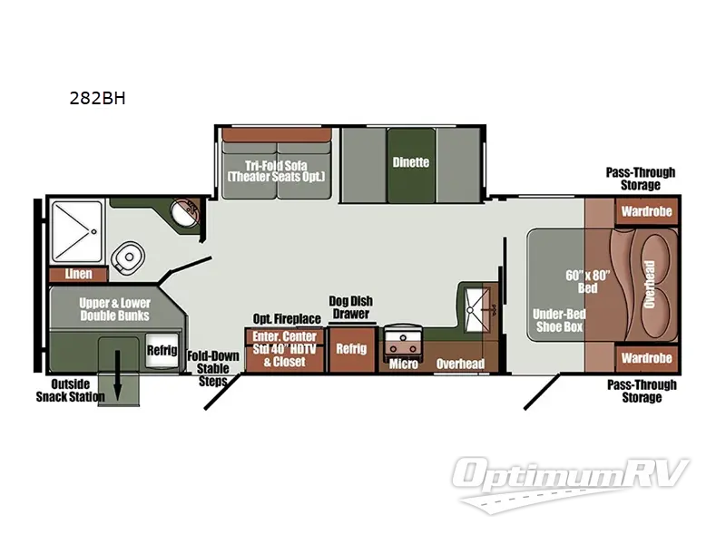 2023 Gulf Stream Envision 282BH RV Floorplan Photo