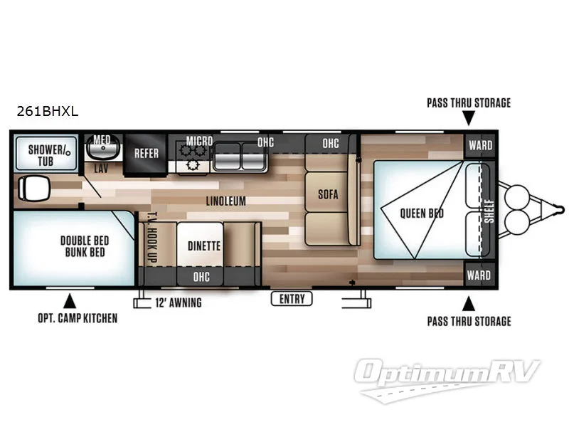 2017 Forest River Wildwood X-Lite 261BHXL Floorplan Photo