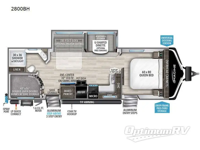 2024 Grand Design Imagine 2800BH RV Floorplan Photo