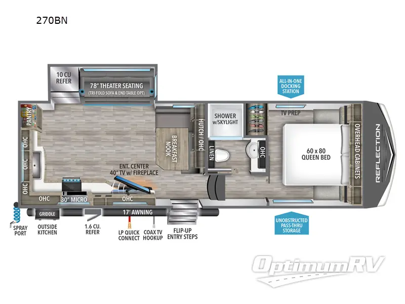 2024 Grand Design Reflection 150 Series 270BN Floorplan Photo