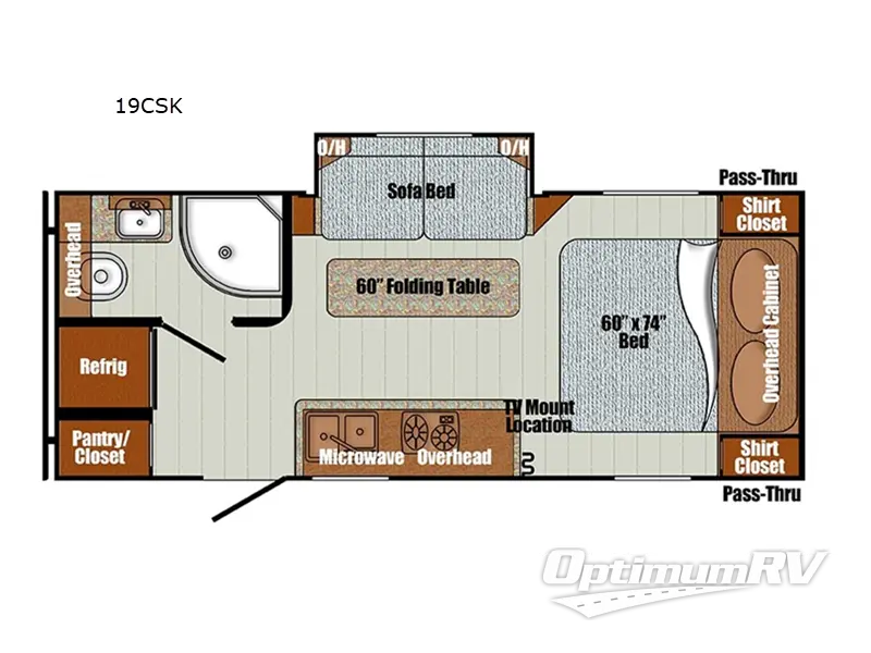 2024 Gulf Stream Vista Cruiser 19CSK RV Floorplan Photo