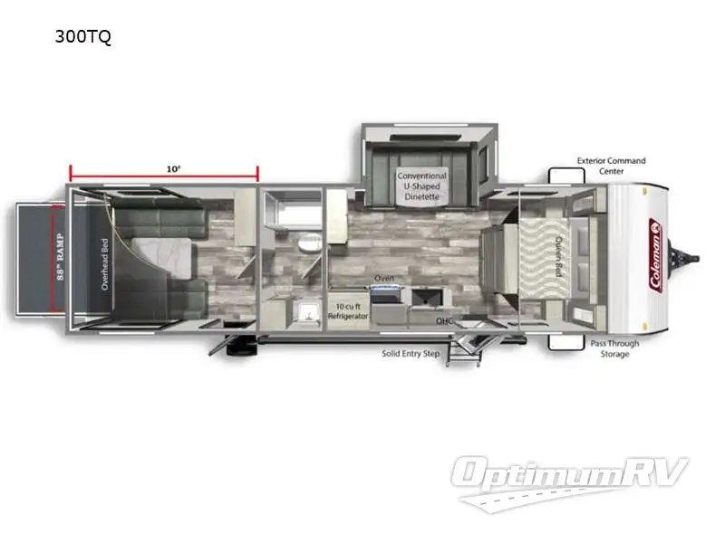 2022 Dutchmen Coleman Lantern Series 300TQ Floorplan Photo