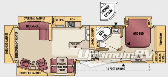 2008 Jayco Designer 35RLTS Floorplan Photo